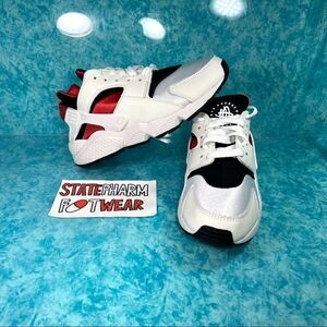 Nike Air Huarache Premium White Orange Women’s Retro Leather Low Top Shoes